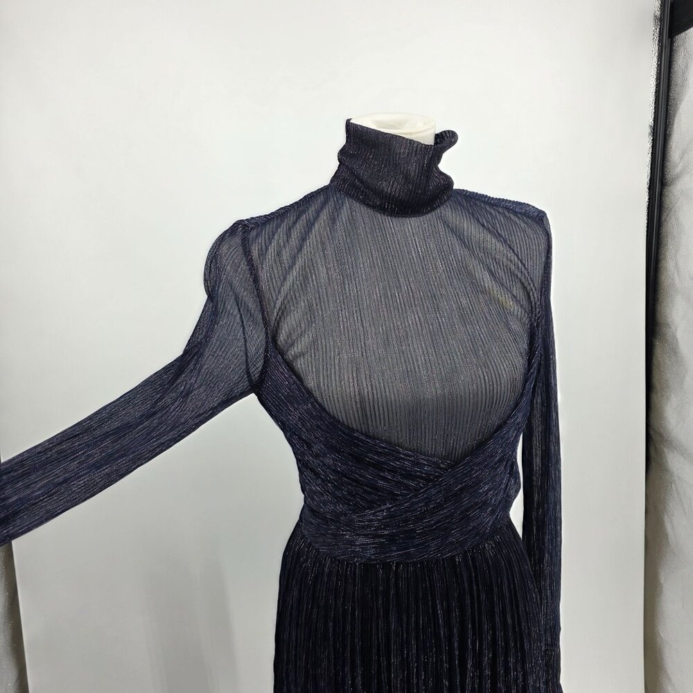 Sabina Musayev Sheer Navy Dress M - Picture 10 of 15